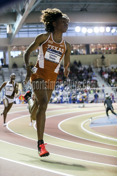 2016NCAAIndoorsSat-0129.JPG - Courtney Okolo of Texas wins the womens 400m in 50.69 during the NCAA Indoor Track & Field Championships Saturday, March 12, 2016, in Birmingham, Ala. (Spencer Allen/IOS via AP Images)